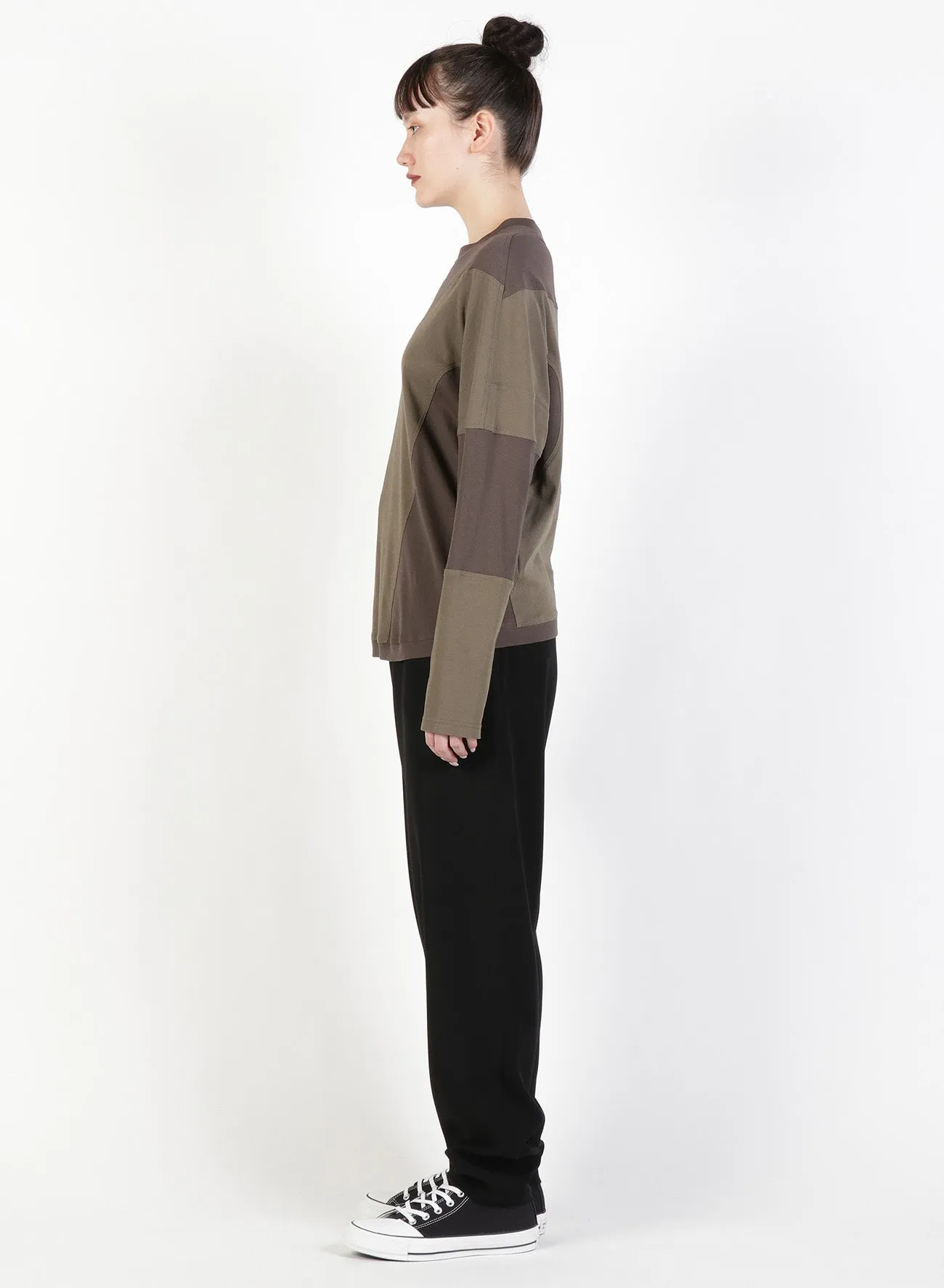 Cotton Felt Combination Panel T-Shirt sold by Yohji Yamamoto product image thumbnail 5