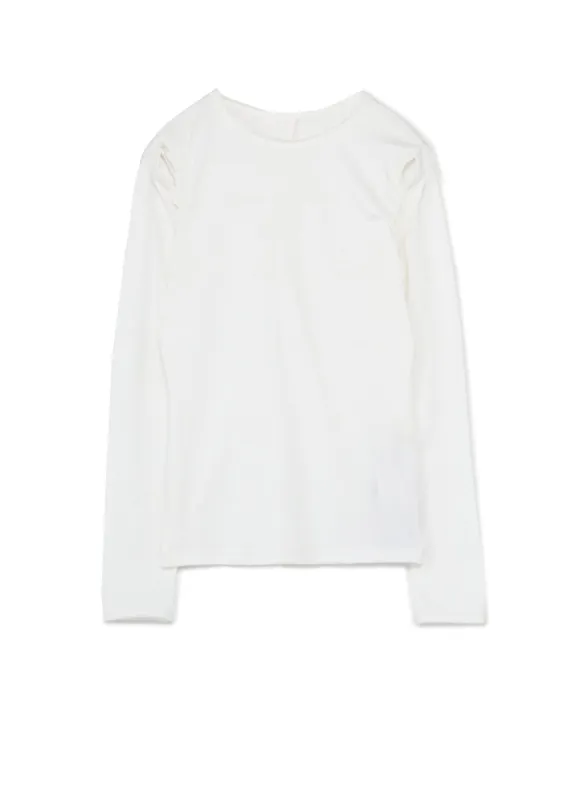 40/2 Cotton Plain stitch Sleeve Slit T-Shirt B sold by Yohji Yamamoto