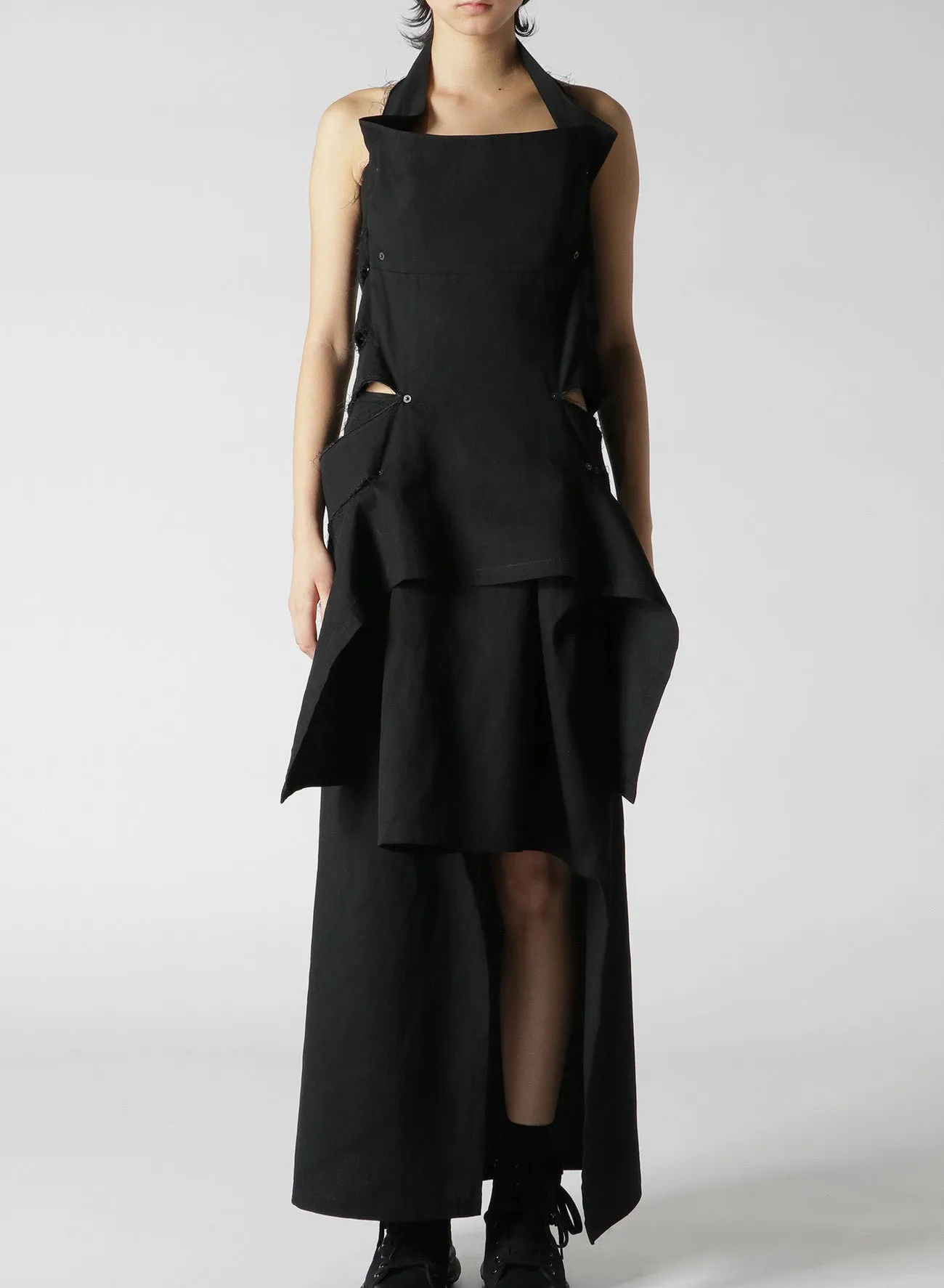 LIGHT DENIM HALTERNECK DRESS sold by Yohji Yamamoto product image thumbnail 4