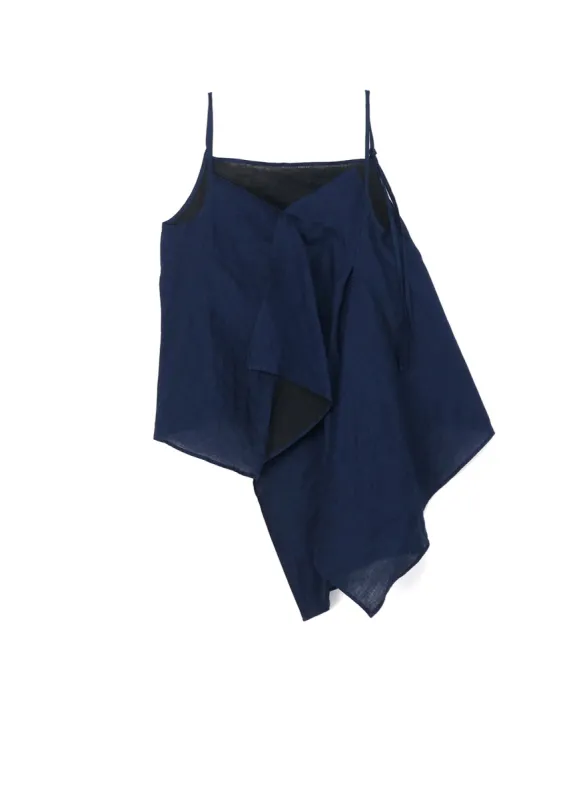 INDIGO + JAPANESE INK ASYMMETRIC CAMISOLE BLOUSE sold by Yohji Yamamoto
