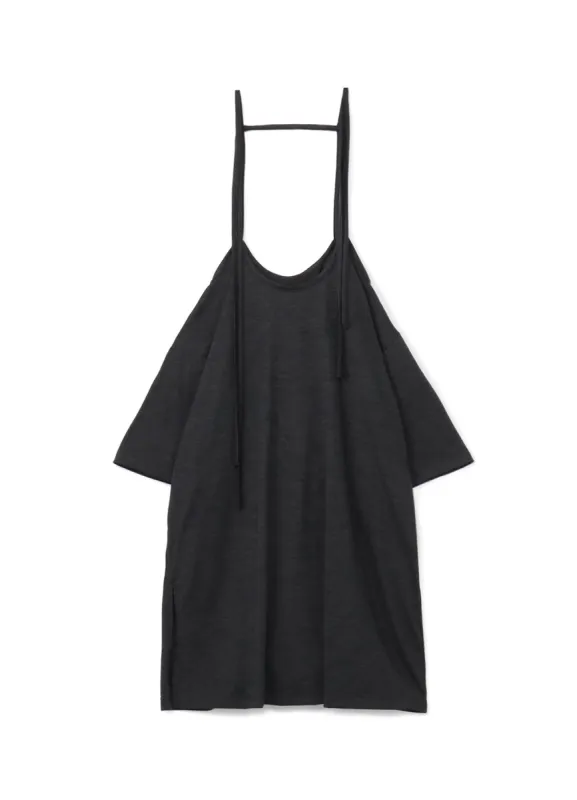 Silky Wool Plain stitch Suspender Hanging Skirt sold by Yohji Yamamoto