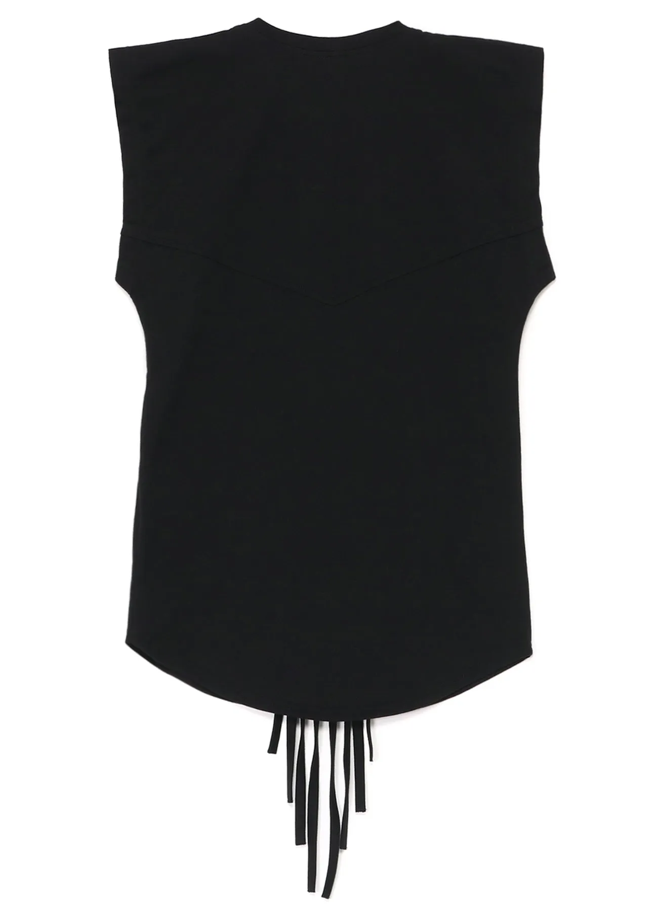 40/2 COTTON PLAIN STITCH VEST WITH FRINGE sold by Yohji Yamamoto product image thumbnail 3