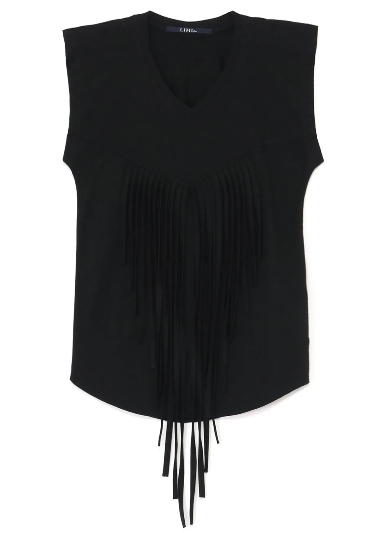 40/2 COTTON PLAIN STITCH VEST WITH FRINGE sold by Yohji Yamamoto product image thumbnail 2