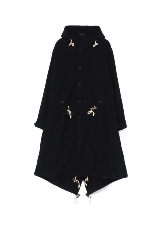 WOOL / NYLON FLANNEL MODS COAT WITH TOGGLE BUTTONS sold by Yohji Yamamoto