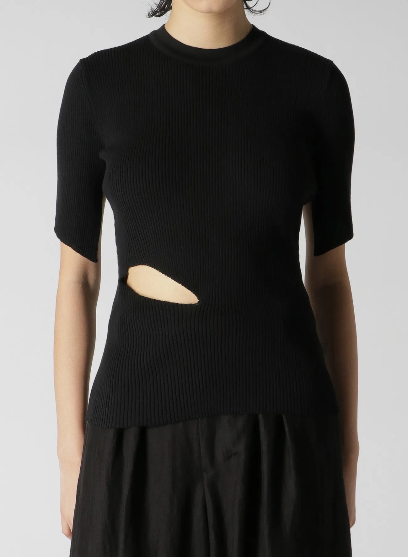 HIGH GAUGE C SINGLE JERSEY SLASH DESIGN KNIT sold by Yohji Yamamoto product image thumbnail 4