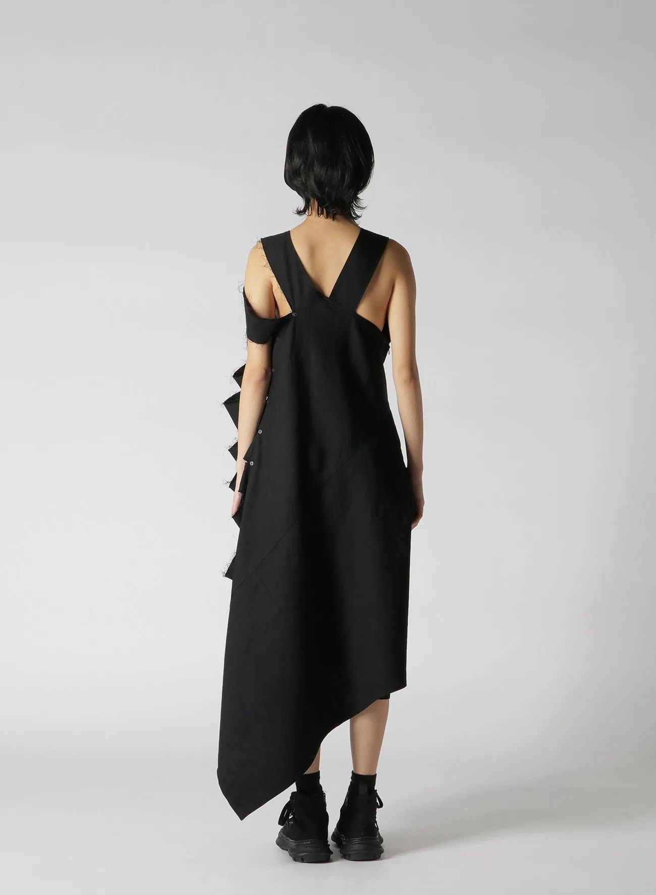 LIGHT DENIM DRESS WITH SIDE CUTOUT DETAILS sold by Yohji Yamamoto product image thumbnail 5