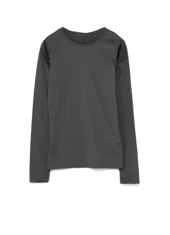 40/2 Cotton Plain stitch Sleeve Slit T-Shirt B sold by Yohji Yamamoto