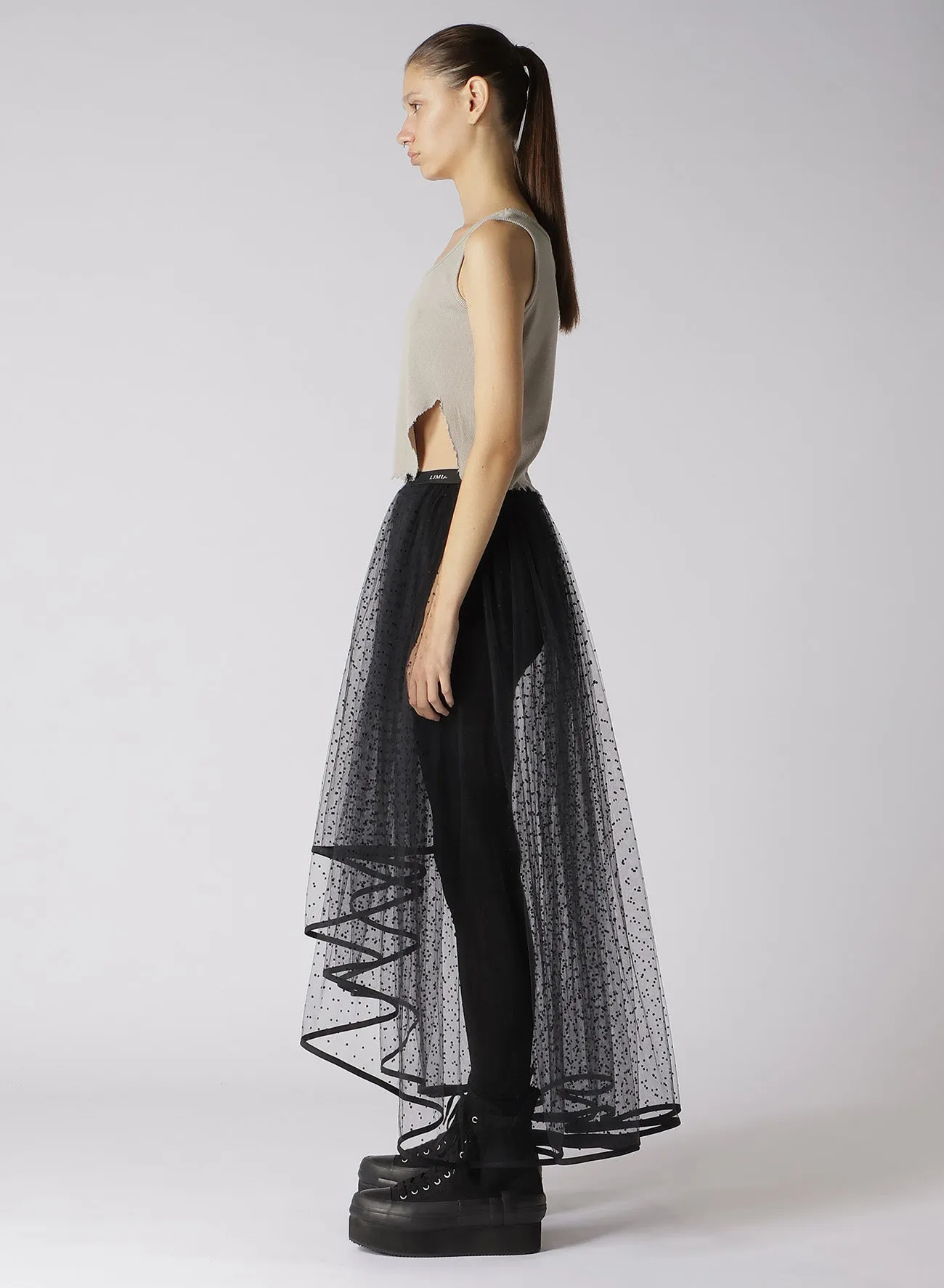 COTTON RAYON RIB TANK WITH DAMAGED HEM sold by Yohji Yamamoto product image thumbnail 5