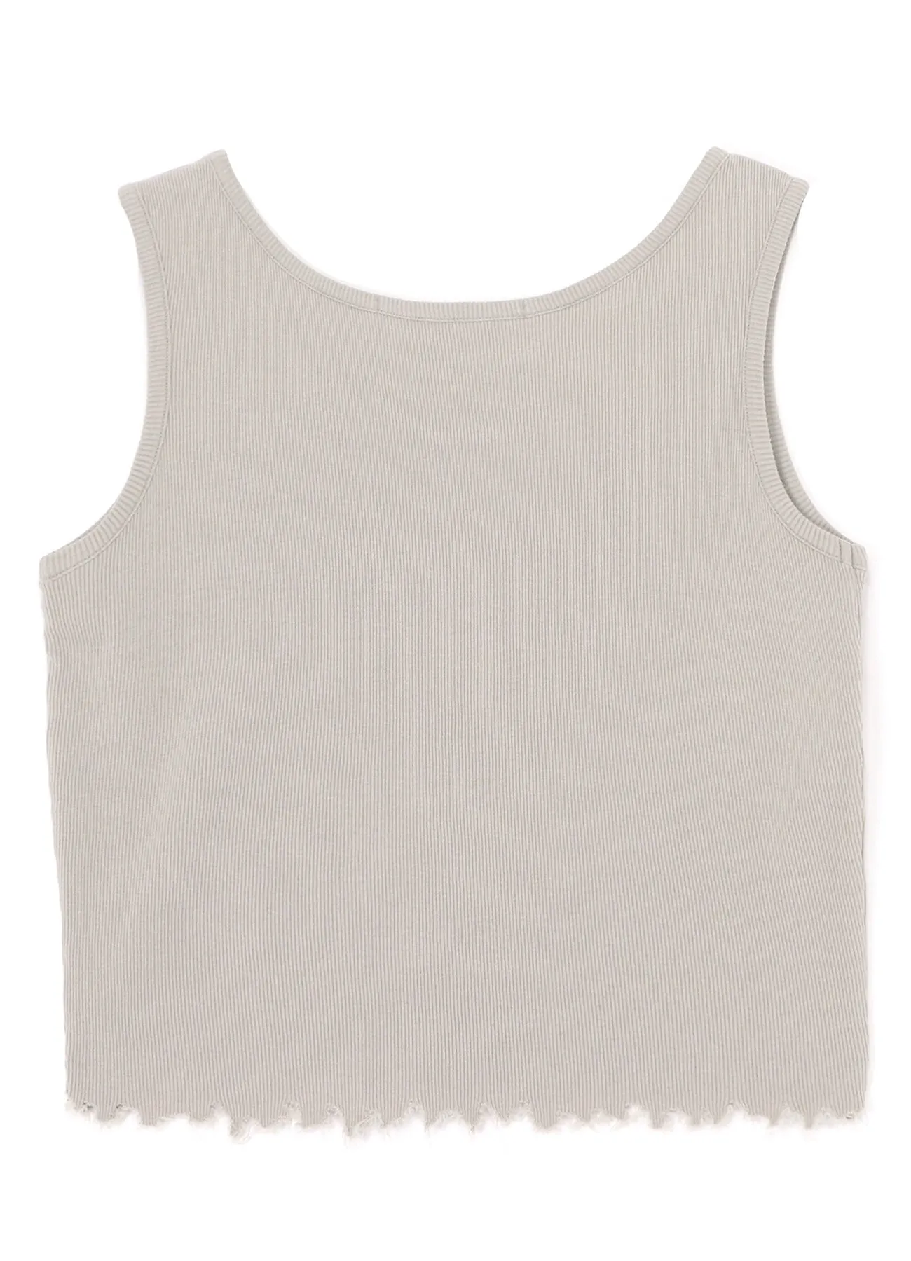 COTTON RAYON RIB TANK WITH DAMAGED HEM sold by Yohji Yamamoto product image thumbnail 3
