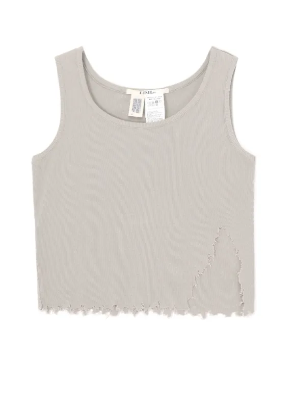 COTTON RAYON RIB TANK WITH DAMAGED HEM sold by Yohji Yamamoto