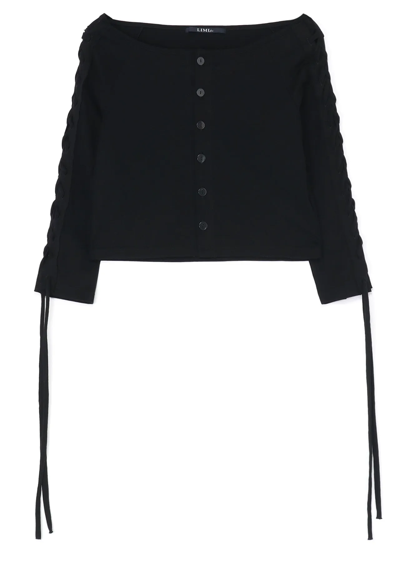 60/2 COTTON JERSEY LACE-UP CARDIGAN sold by Yohji Yamamoto product image thumbnail 2