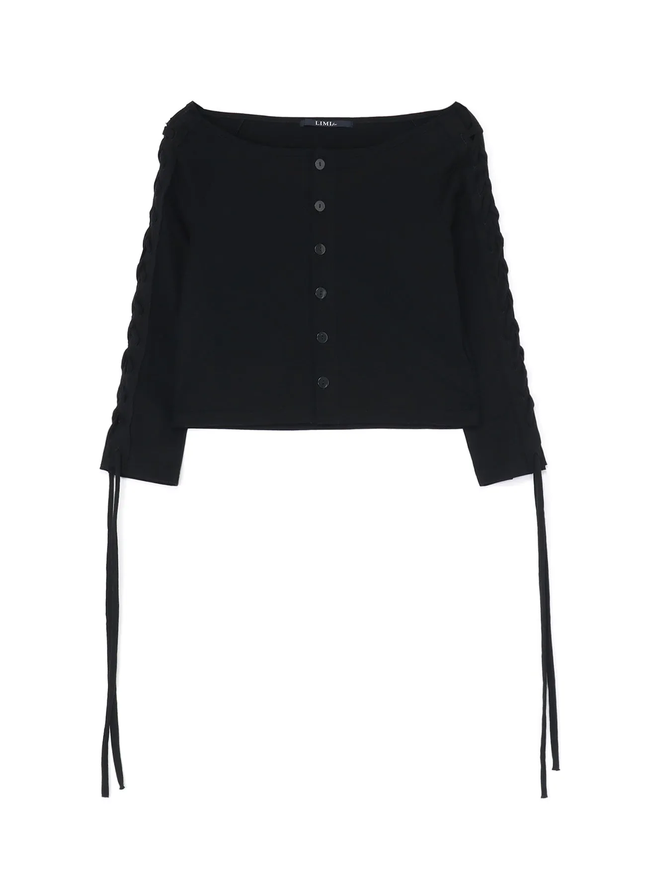 60/2 COTTON JERSEY LACE-UP CARDIGAN sold by Yohji Yamamoto