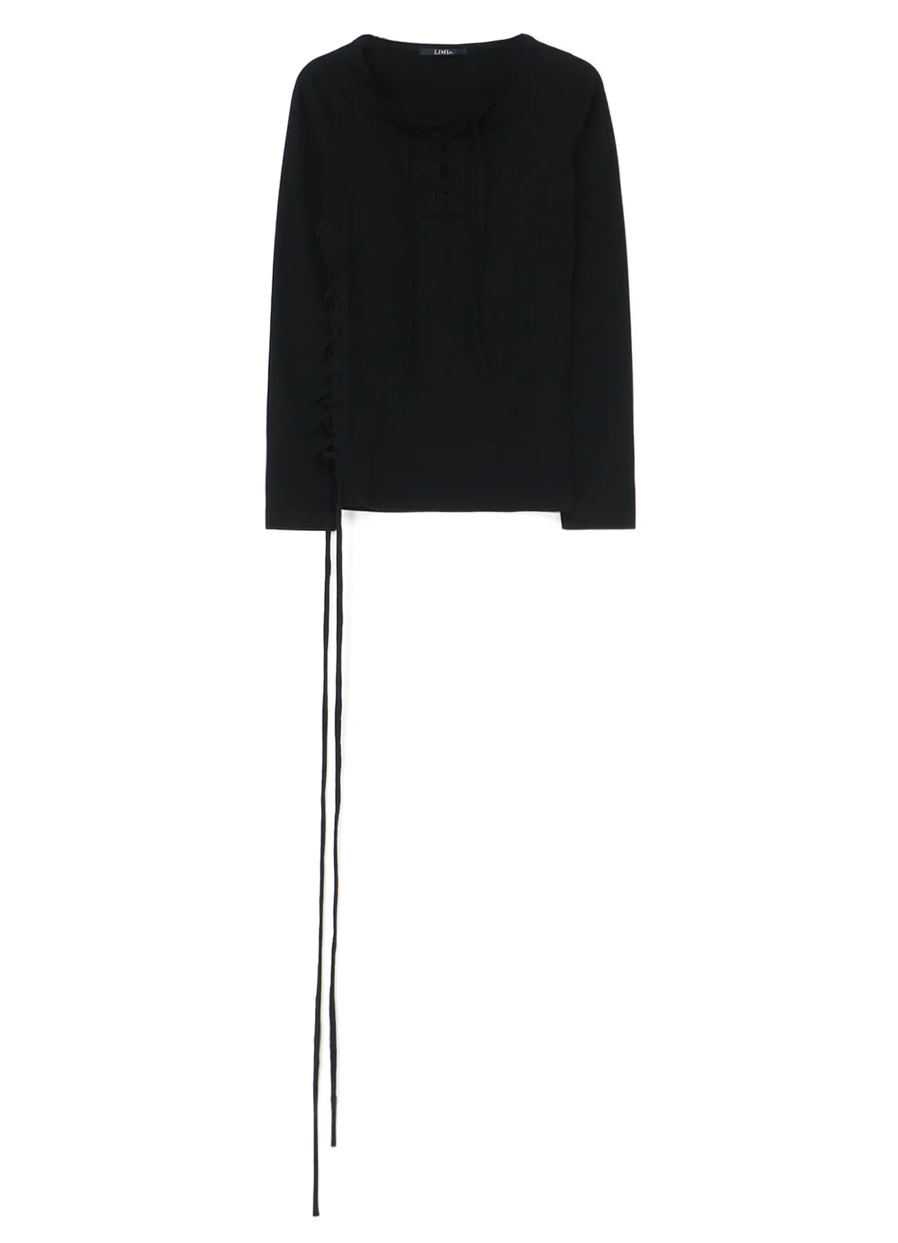 60/2 COTTON JERSEY LACE-UP LONG T-SHIRT sold by Yohji Yamamoto product image thumbnail 2