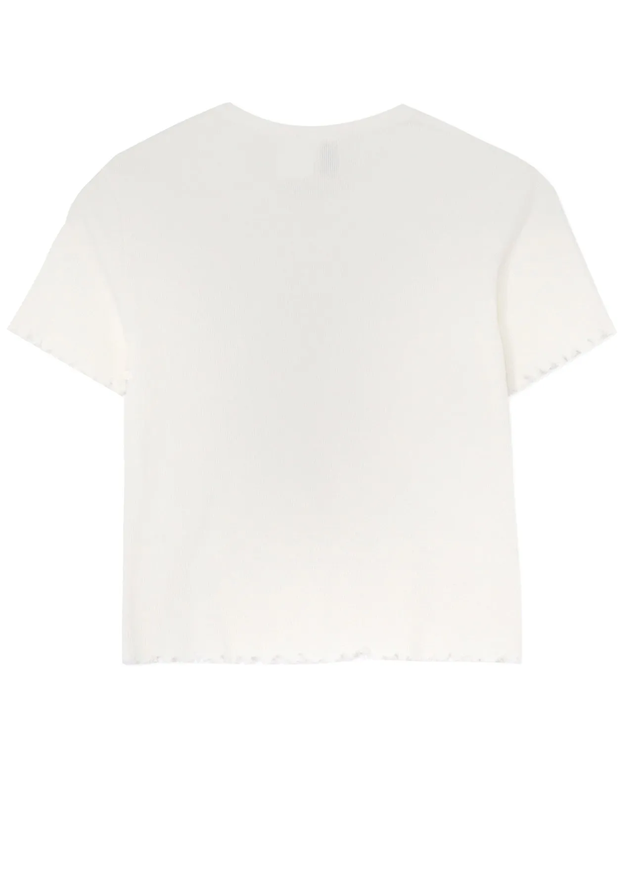 COTTON RAYON RIB T-SHIRT WITH DAMAGED HEM sold by Yohji Yamamoto product image thumbnail 3