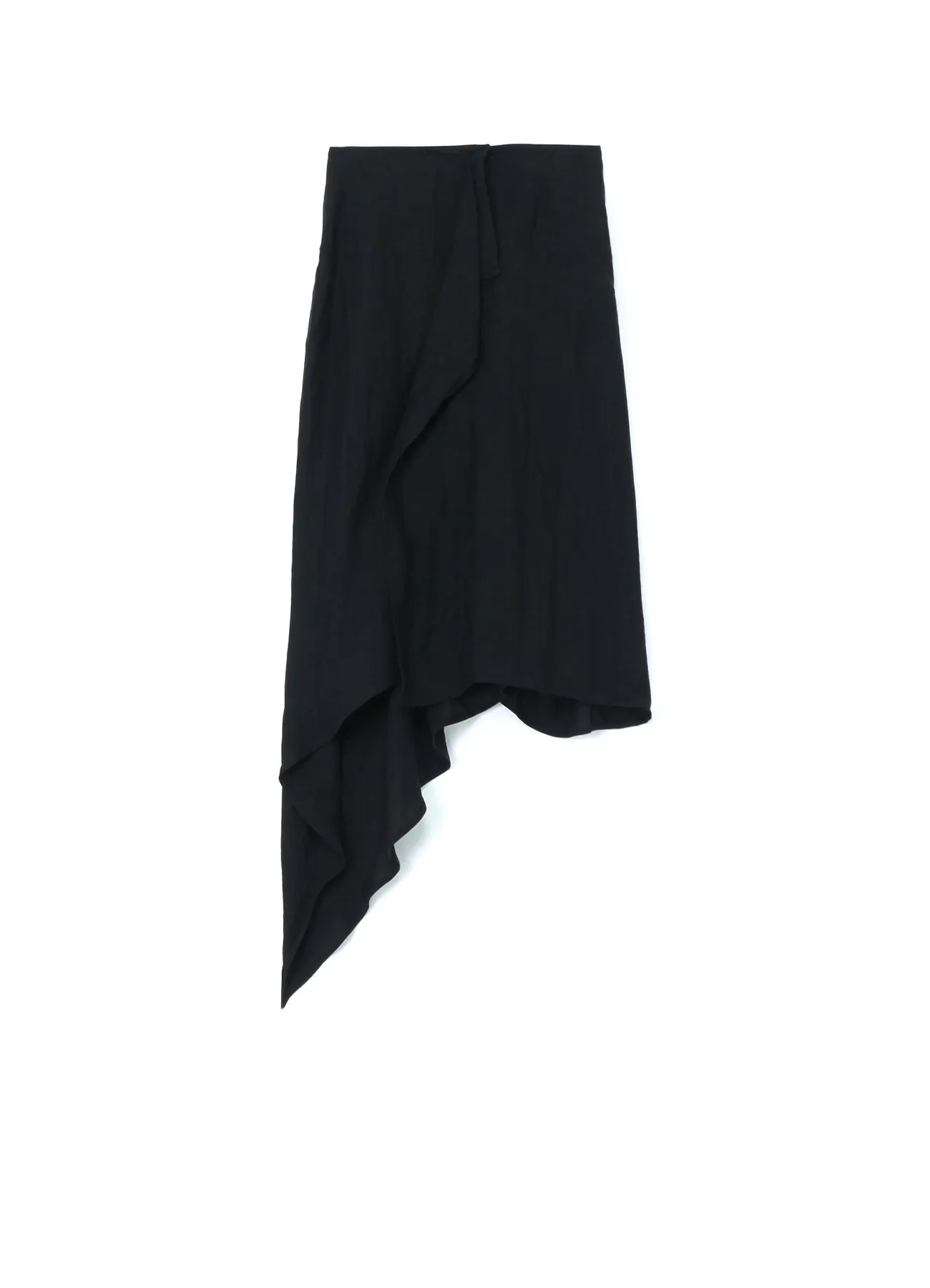 LINEN/CUPRO GABARDINE BUTTON-UP WRAP SKIRT sold by Yohji Yamamoto