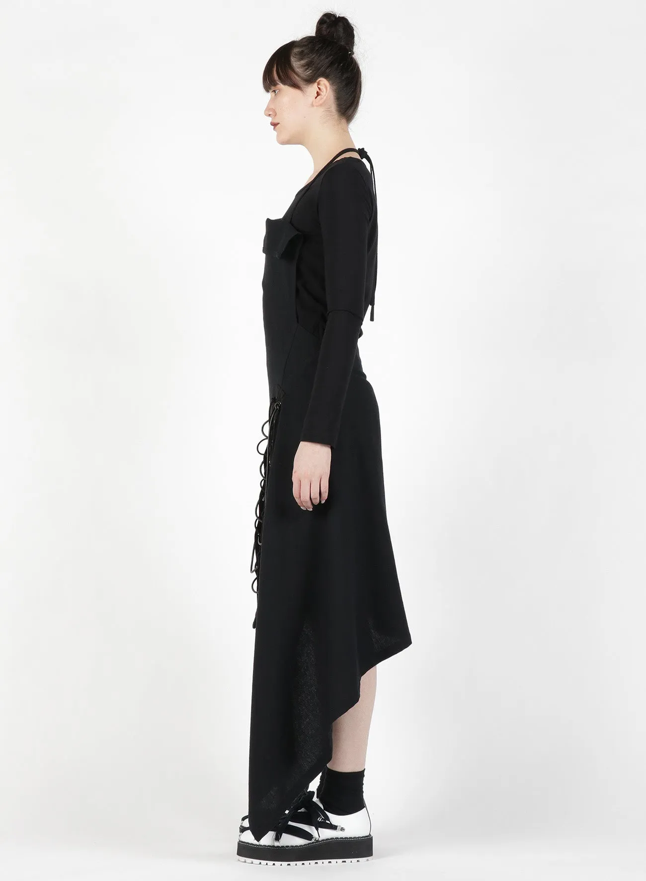 Light Serge Apron Dress sold by Yohji Yamamoto product image thumbnail 5