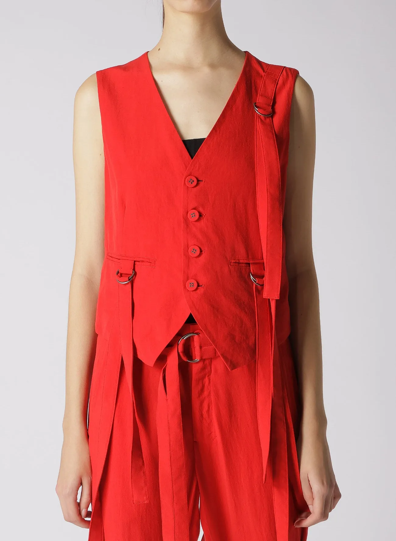 SOFT BROAD COTTON HANGING STRAP VEST sold by Yohji Yamamoto product image thumbnail 5