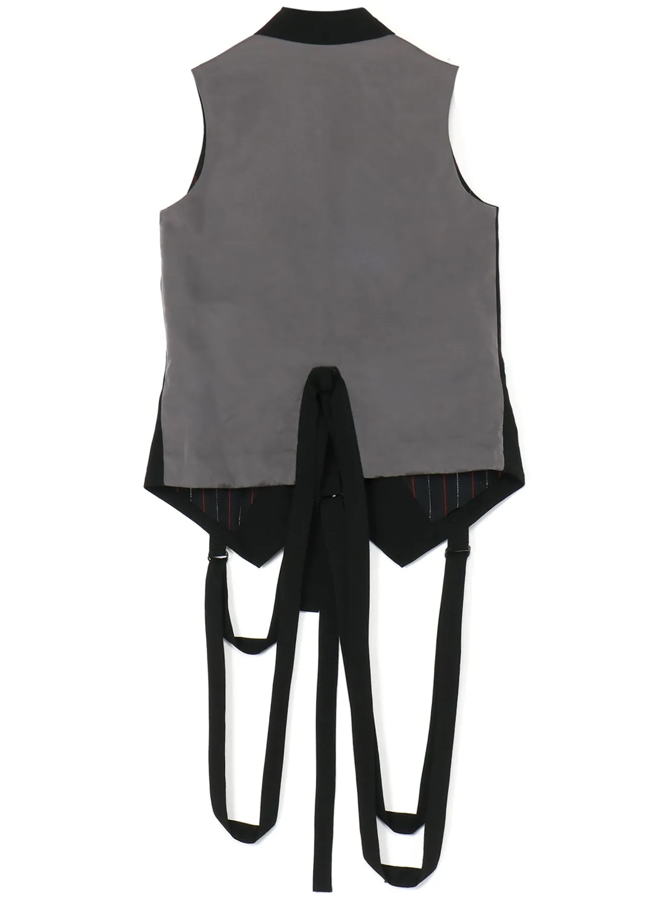 COTTON TENCEL LAWN HANGING STRAP COLLAR VEST sold by Yohji Yamamoto product image thumbnail 3