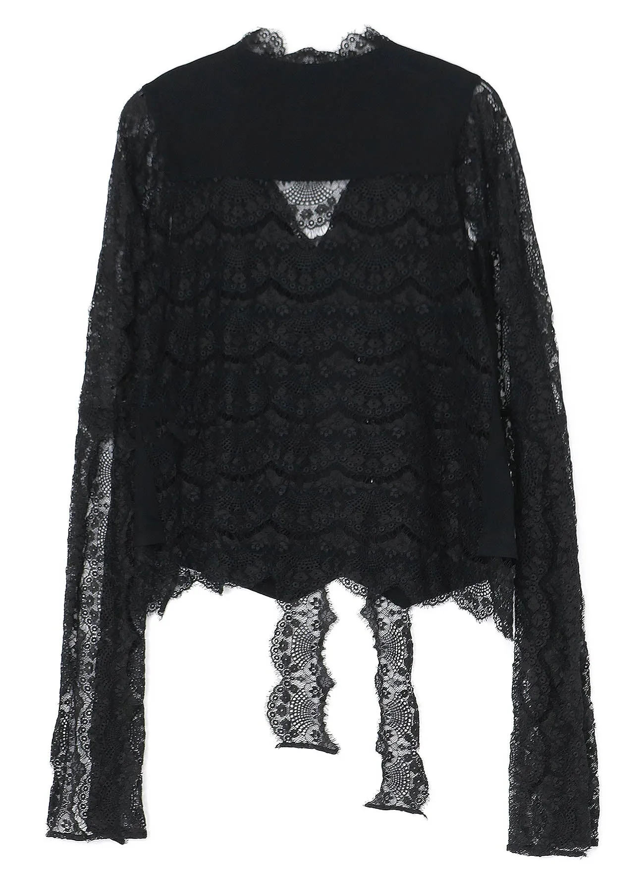 LAWN + SATIN SCALLOP DOUBLE VEST sold by Yohji Yamamoto product image thumbnail 3