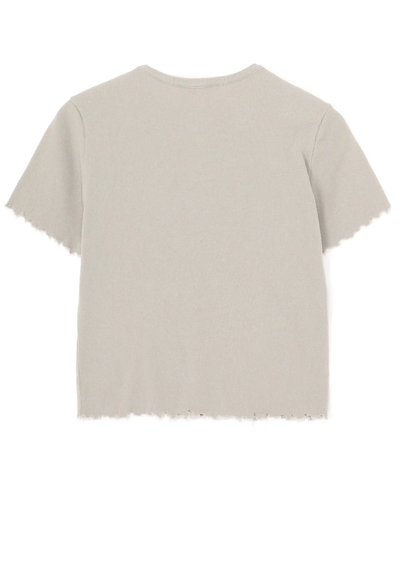 COTTON RAYON RIB T-SHIRT WITH DAMAGED HEM sold by Yohji Yamamoto product image thumbnail 3