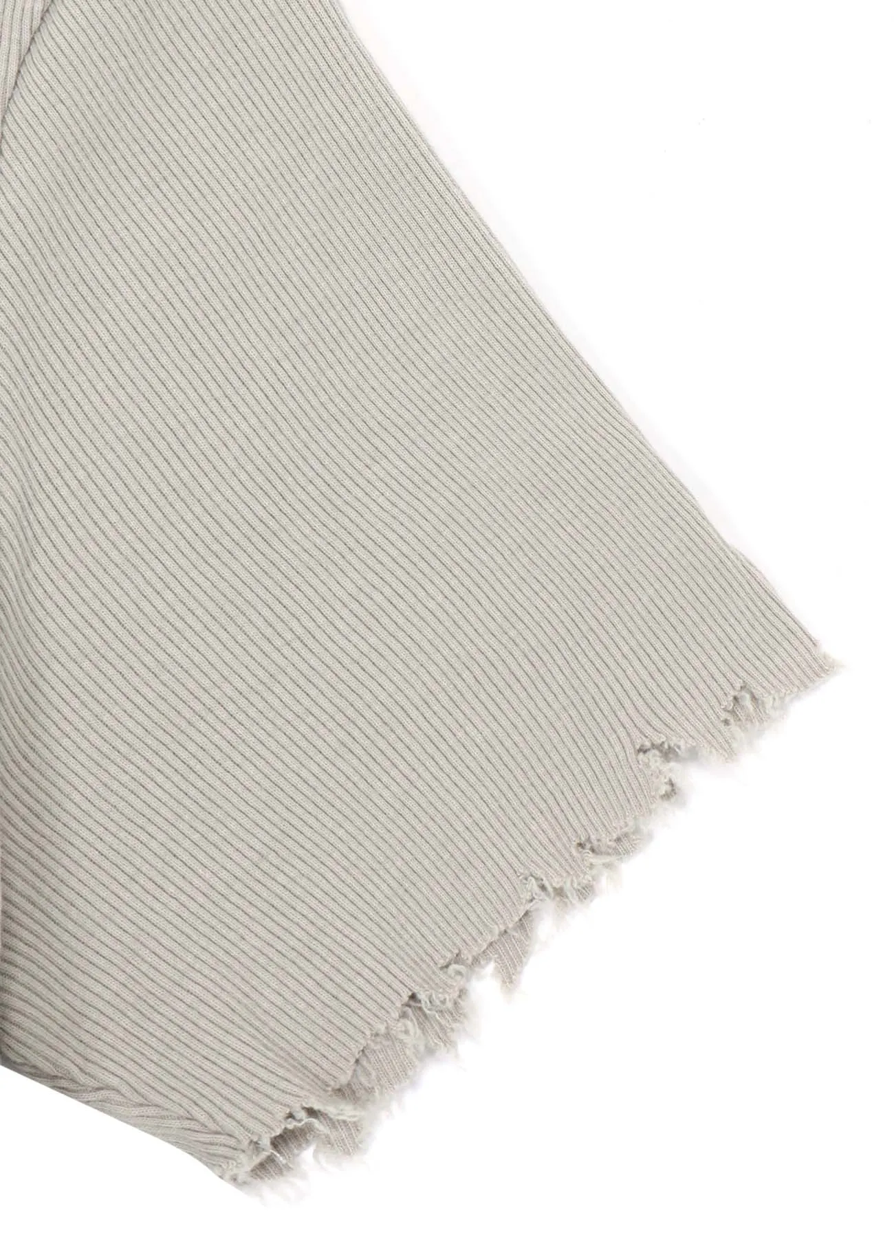 COTTON RAYON RIB T-SHIRT WITH DAMAGED HEM sold by Yohji Yamamoto product image thumbnail 5
