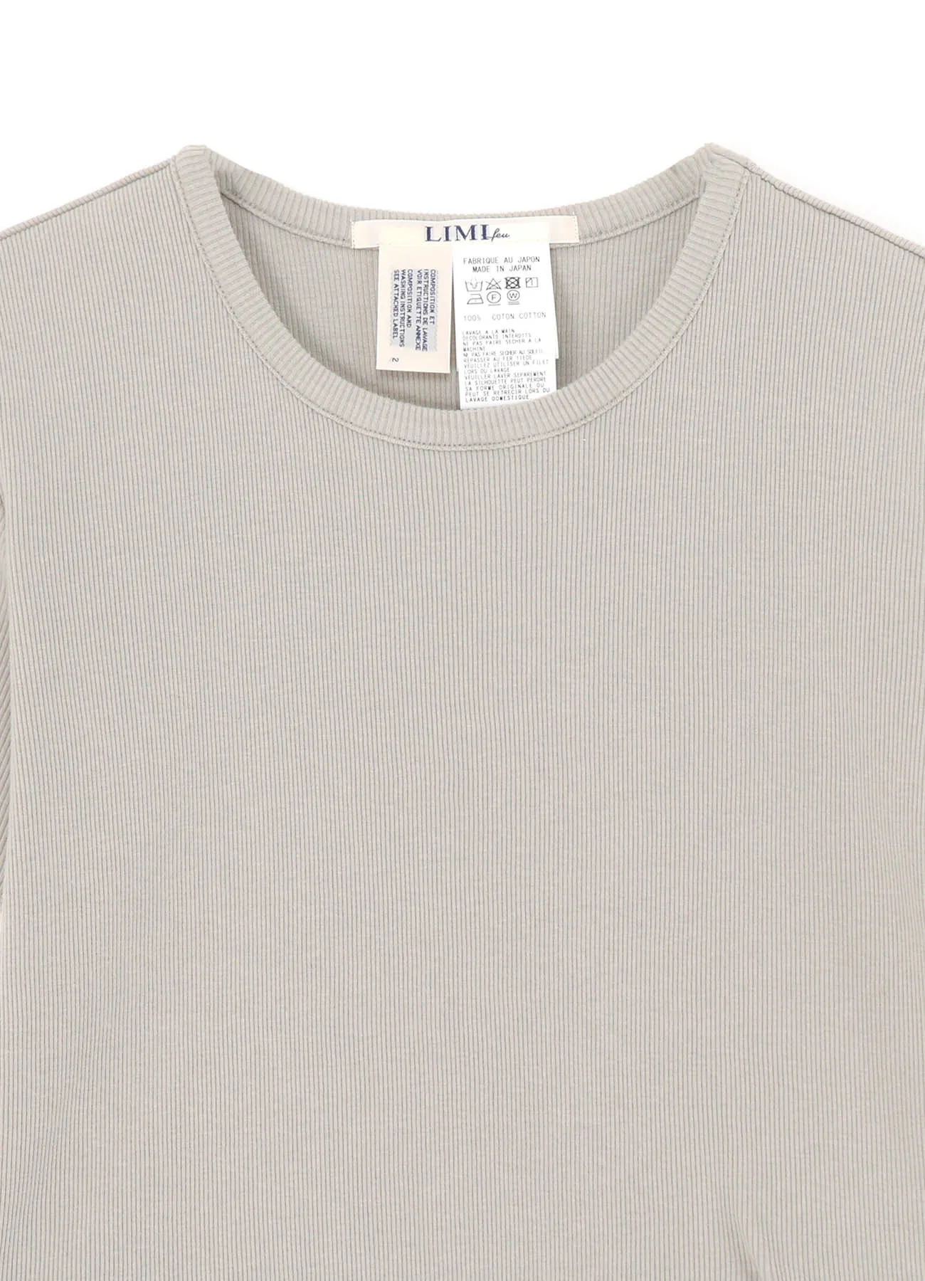 COTTON RAYON RIB T-SHIRT WITH DAMAGED HEM sold by Yohji Yamamoto product image thumbnail 4