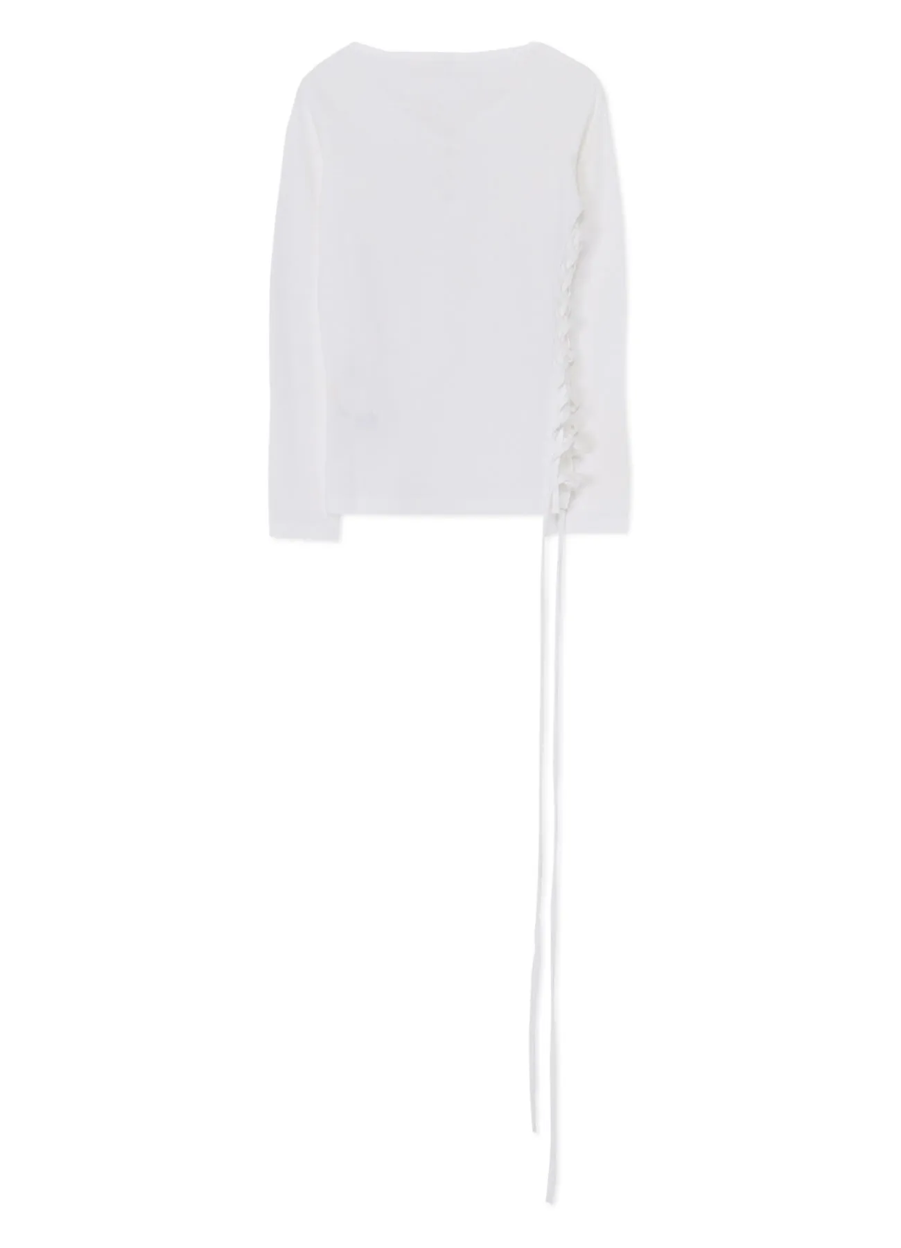 60/2 COTTON JERSEY LACE-UP LONG T-SHIRT sold by Yohji Yamamoto product image thumbnail 3