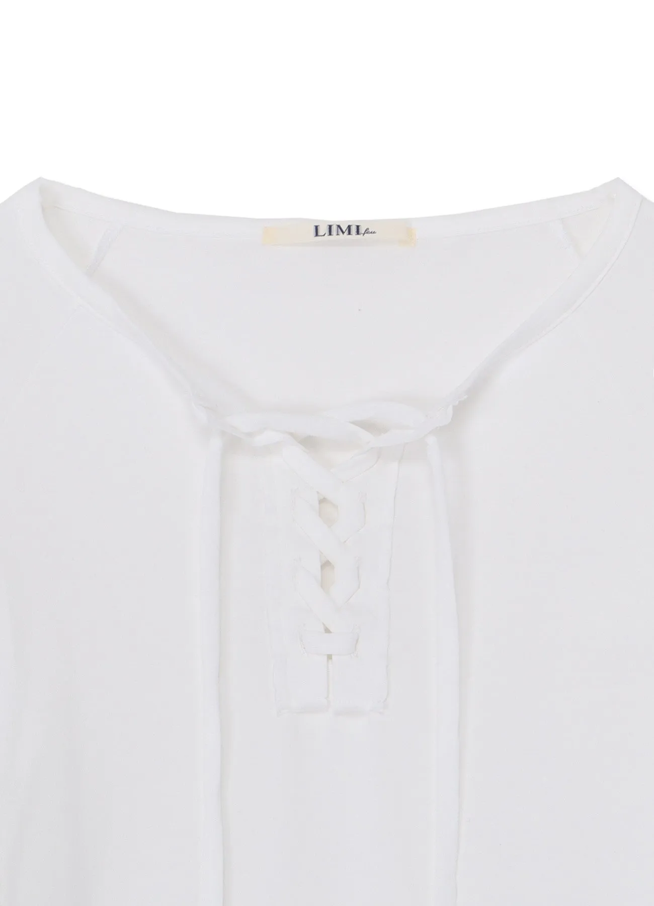 60/2 COTTON JERSEY LACE-UP LONG T-SHIRT sold by Yohji Yamamoto product image thumbnail 4