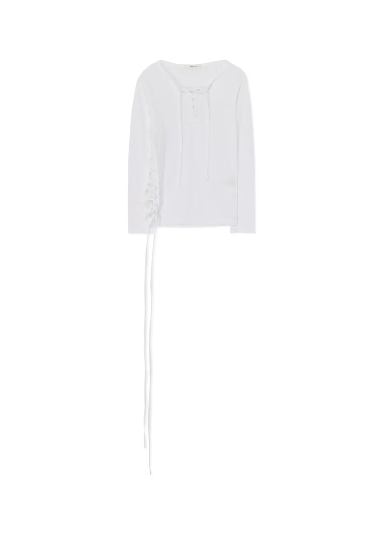 60/2 COTTON JERSEY LACE-UP LONG T-SHIRT sold by Yohji Yamamoto