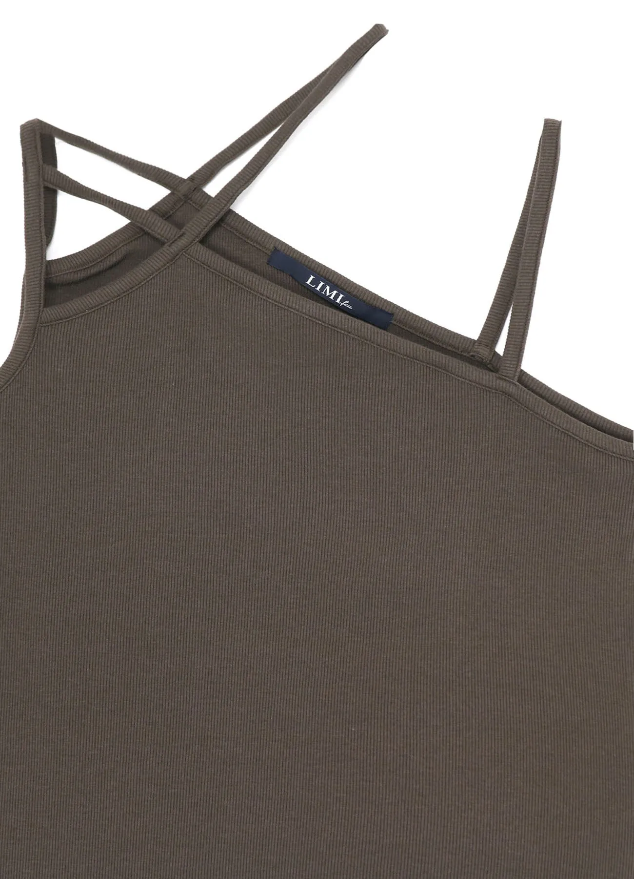 COTTON RAYON RIB SHOULDER STRING CAMISOLE sold by Yohji Yamamoto product image thumbnail 4