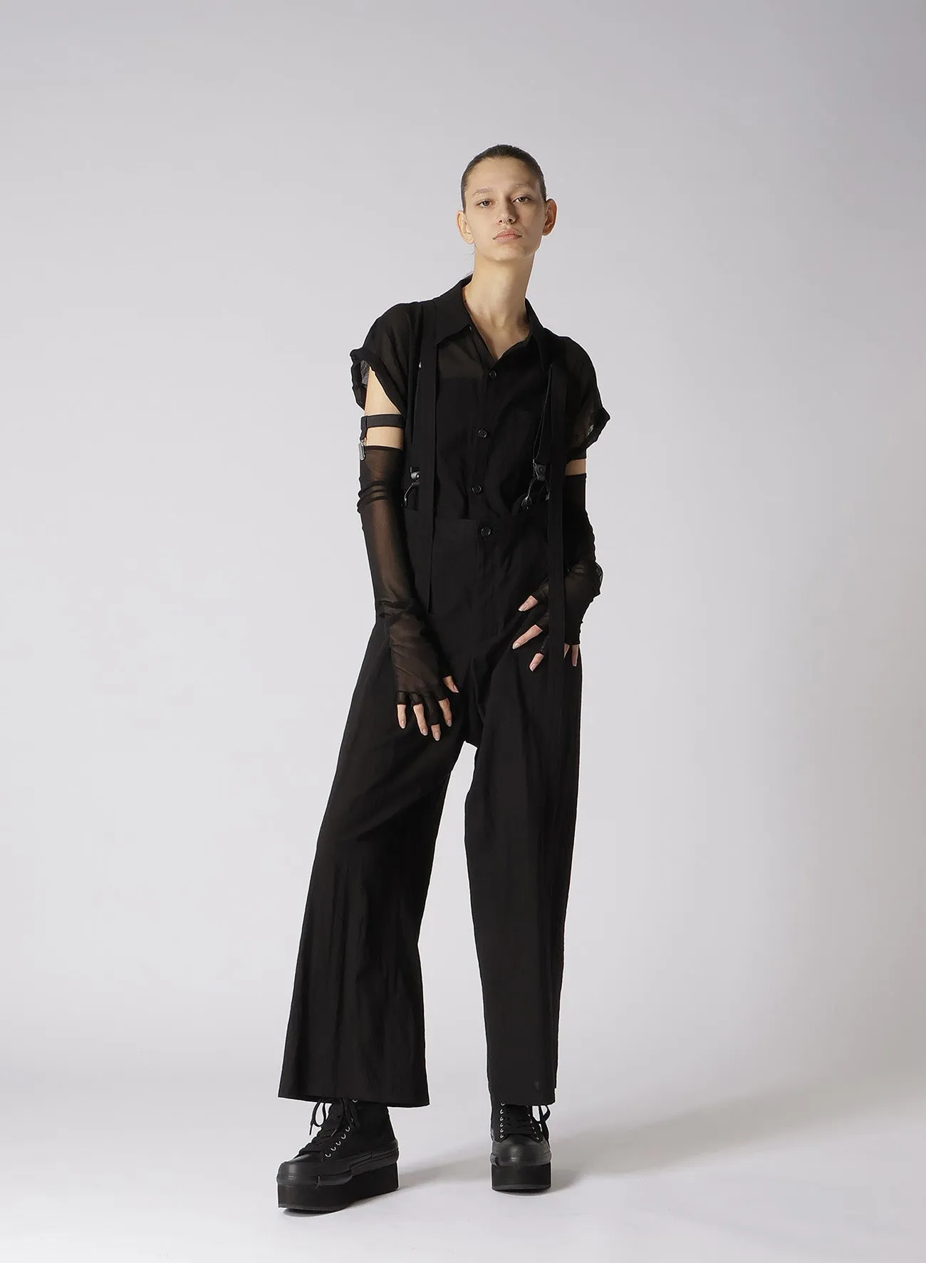 COTTON TENCEL LAWN SUSPENDERS PANTS sold by Yohji Yamamoto product image thumbnail 5