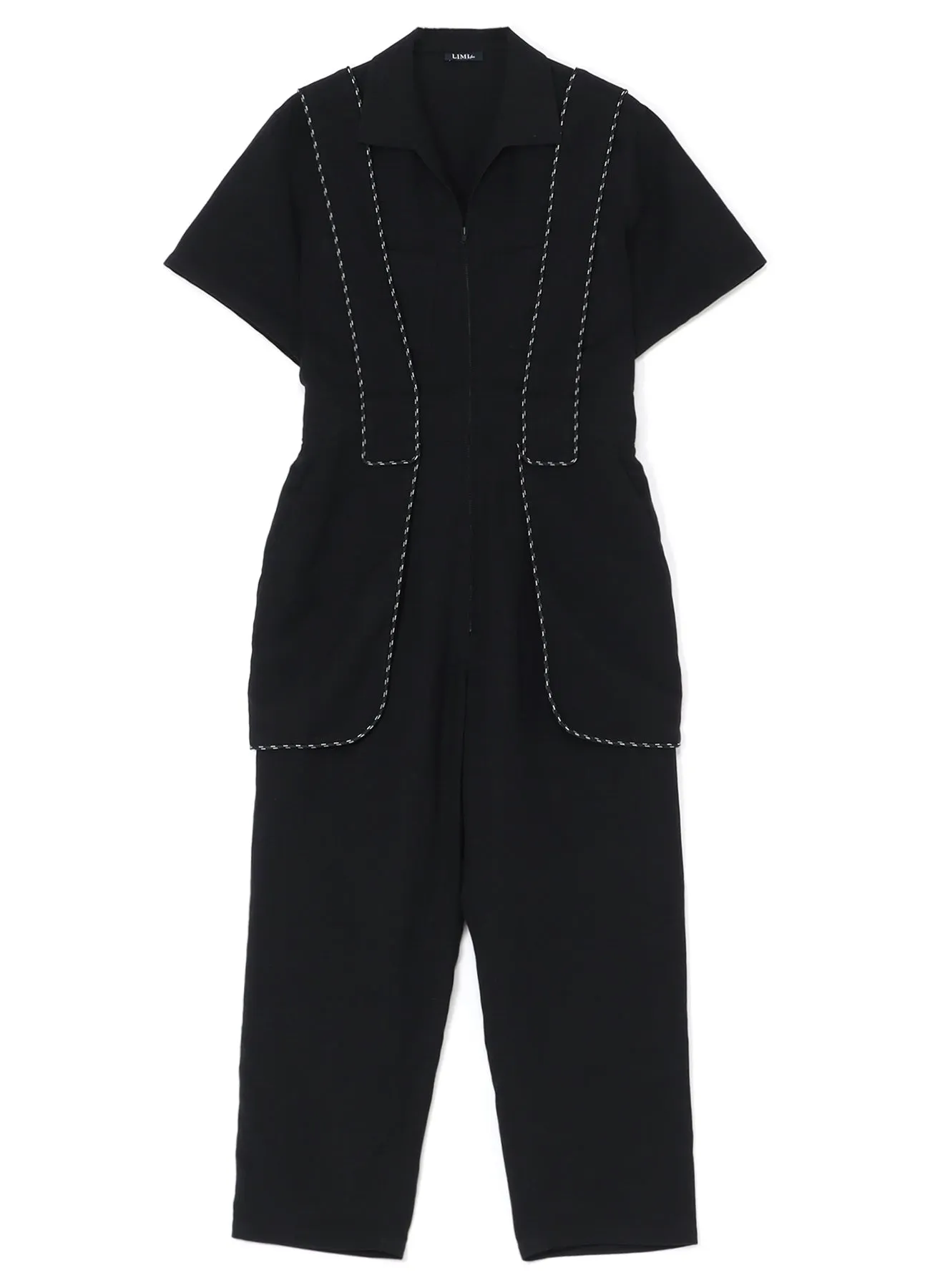 LINEN/RAYON CANVAS JUMPSUIT sold by Yohji Yamamoto product image thumbnail 2