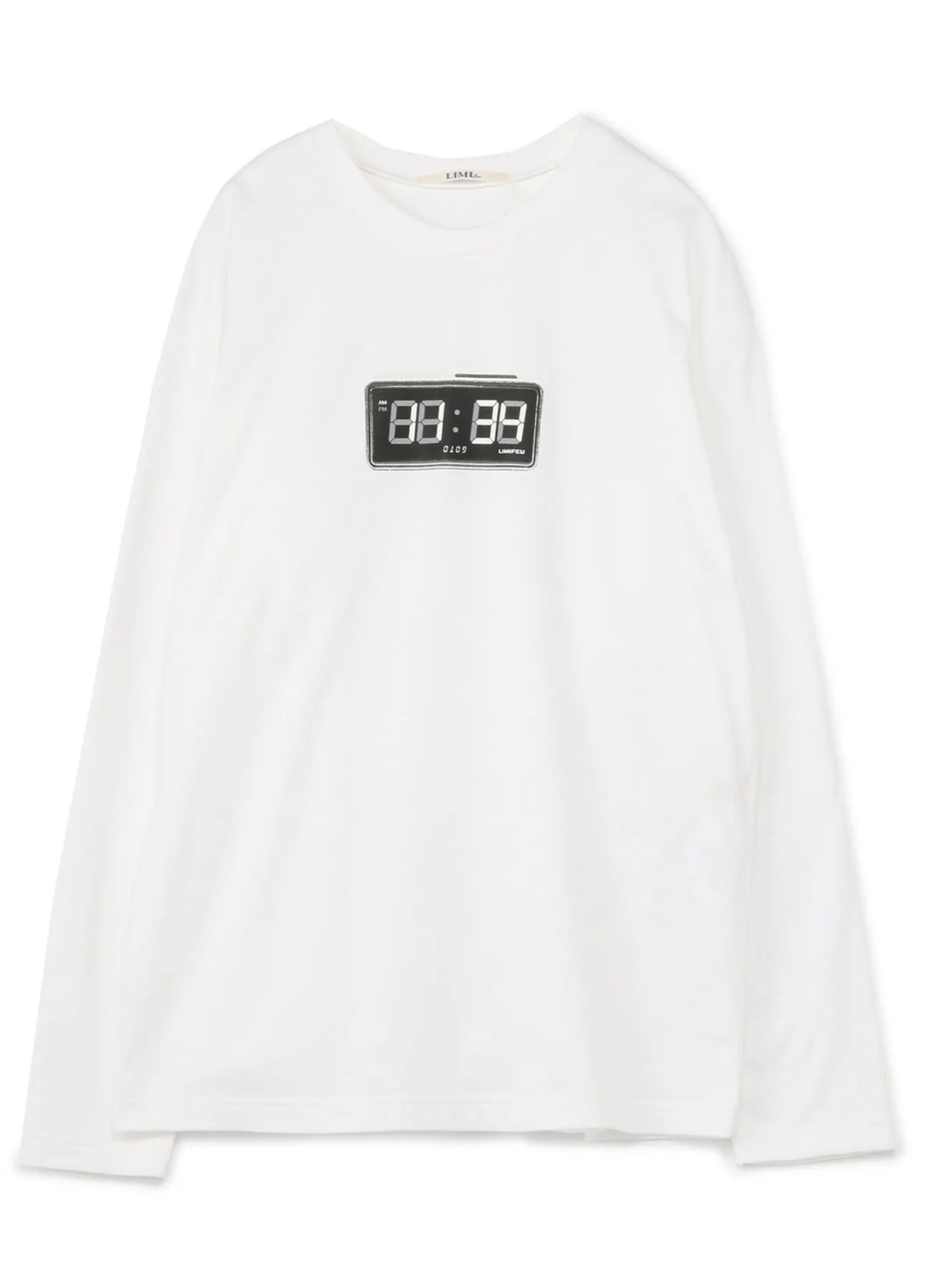 Clock Print Oversized Long T-Shirt sold by Yohji Yamamoto product image thumbnail 2
