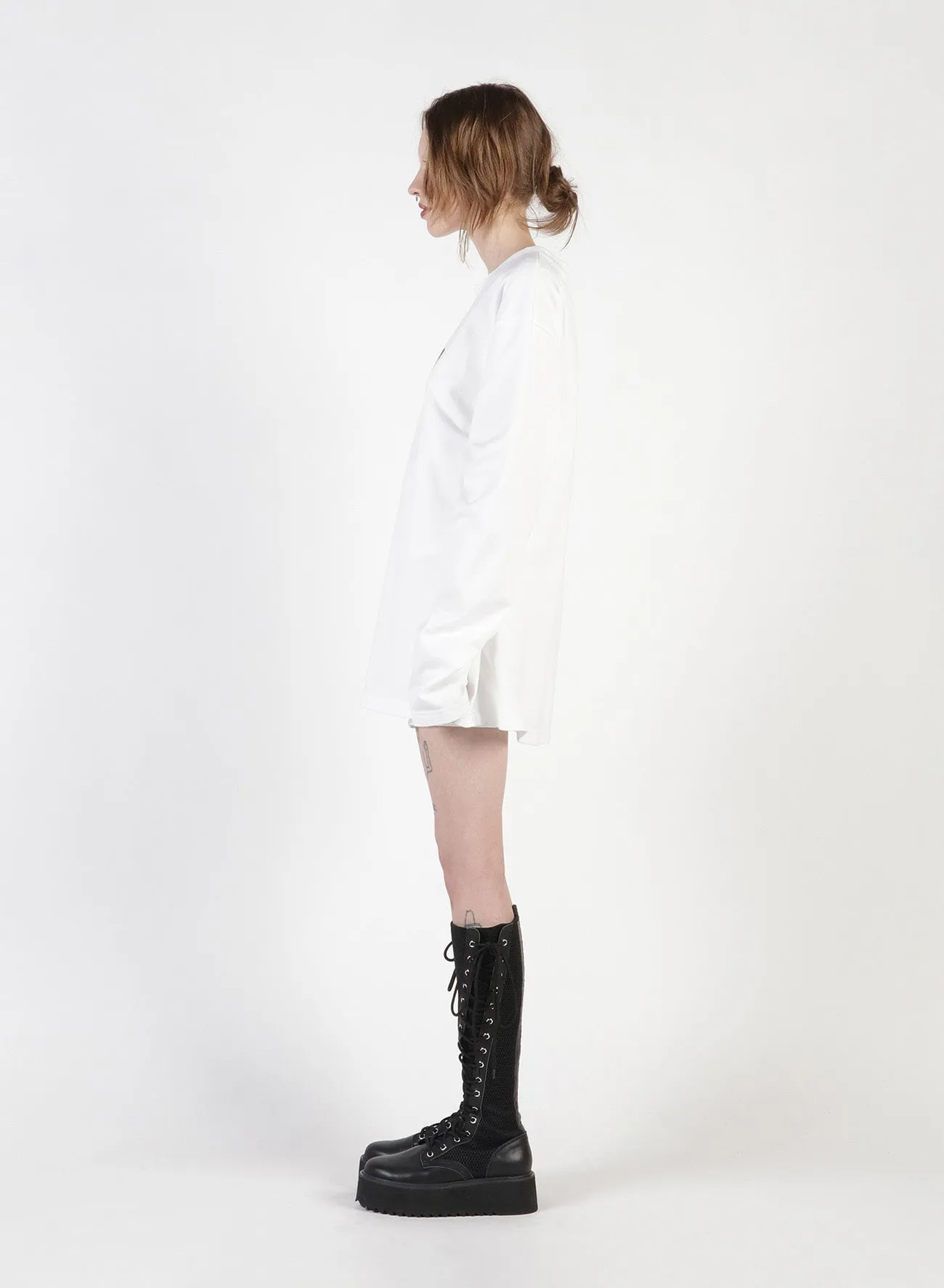 Clock Print Oversized Long T-Shirt sold by Yohji Yamamoto product image thumbnail 5