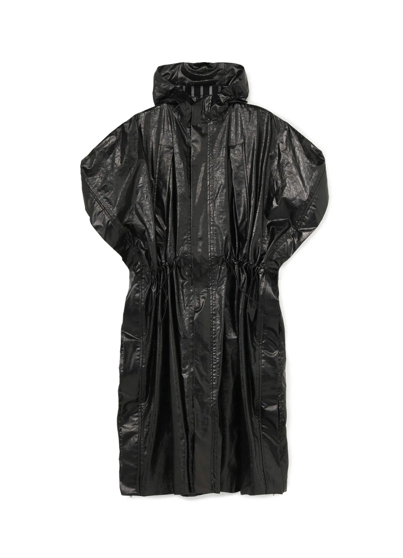 Foil Print Stripe Square Long Coat sold by Yohji Yamamoto