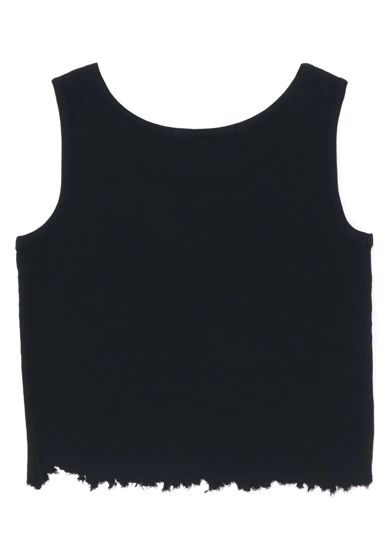 COTTON RAYON RIB TANK WITH DAMAGED HEM sold by Yohji Yamamoto product image thumbnail 3