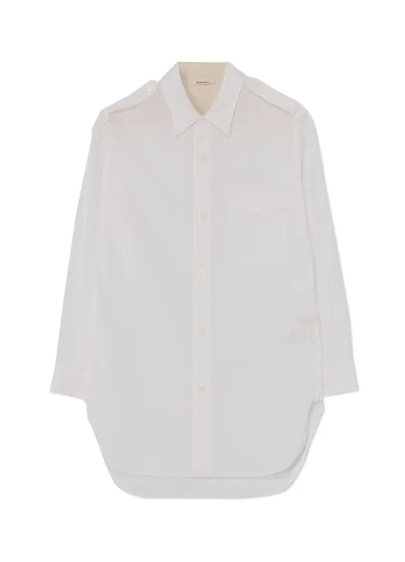 COTTON BROADCLOTH SHIRT WITH EPAULETTES sold by Yohji Yamamoto