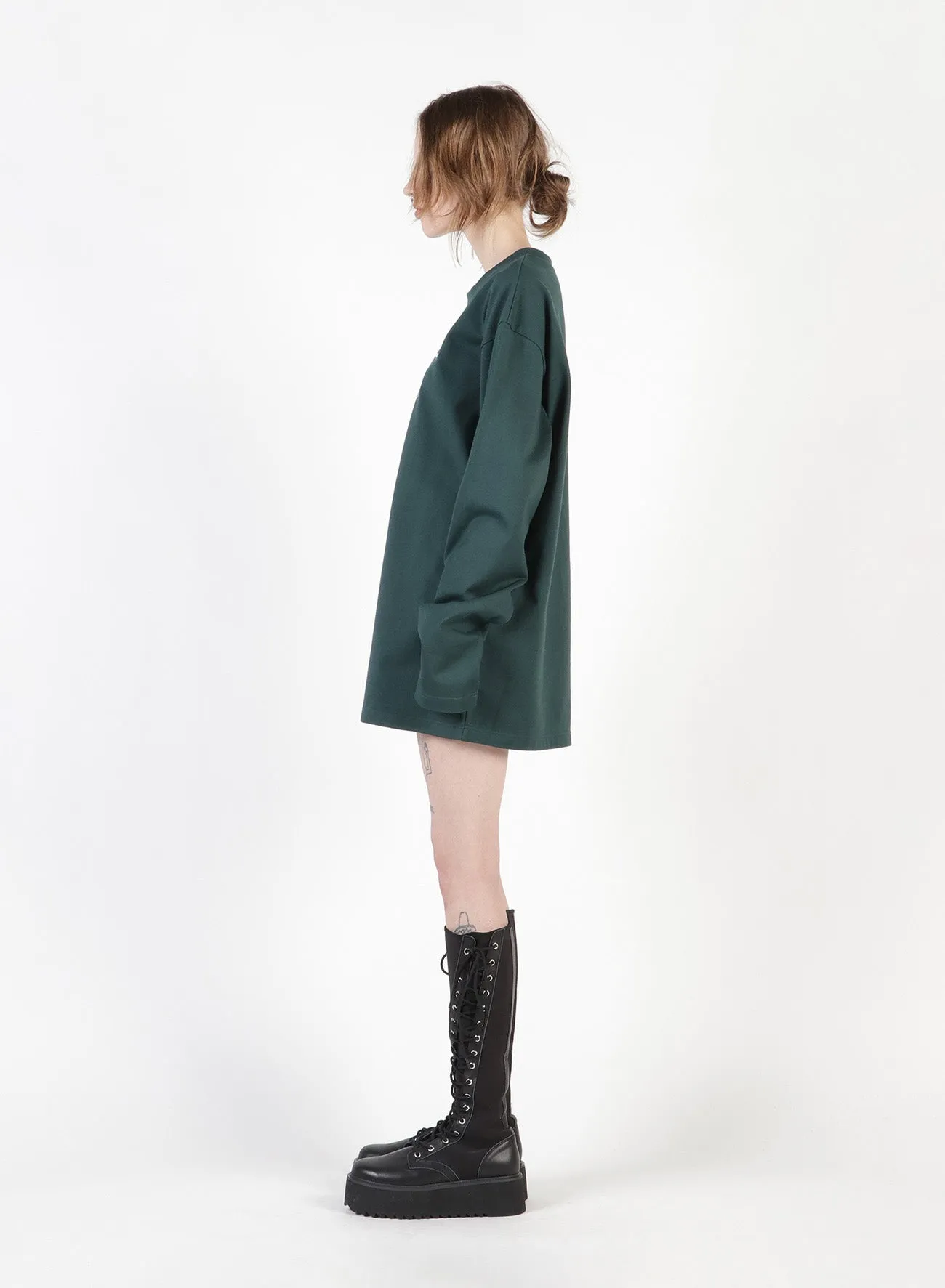 Clock Print Oversized Long T-Shirt sold by Yohji Yamamoto product image thumbnail 5