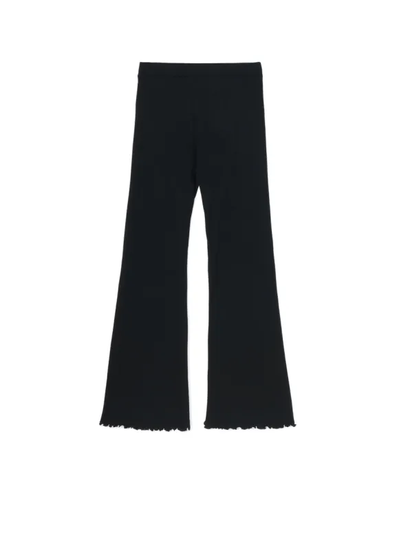 COTTON RAYON RIB FLARE PANTS sold by Yohji Yamamoto