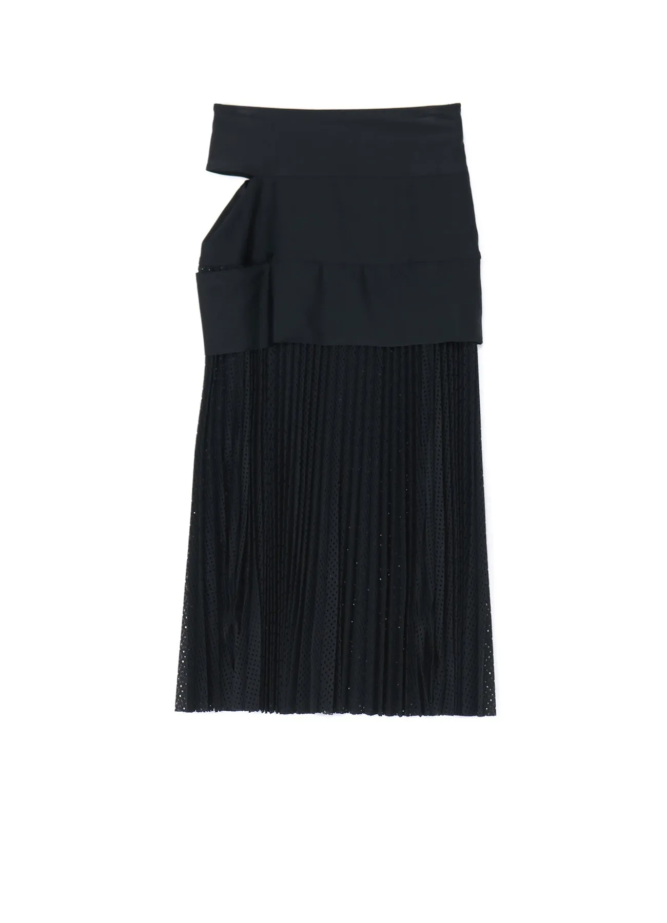 NYLON POLYURETHANE TRICOT MESH PLEATED SKIRT sold by Yohji Yamamoto