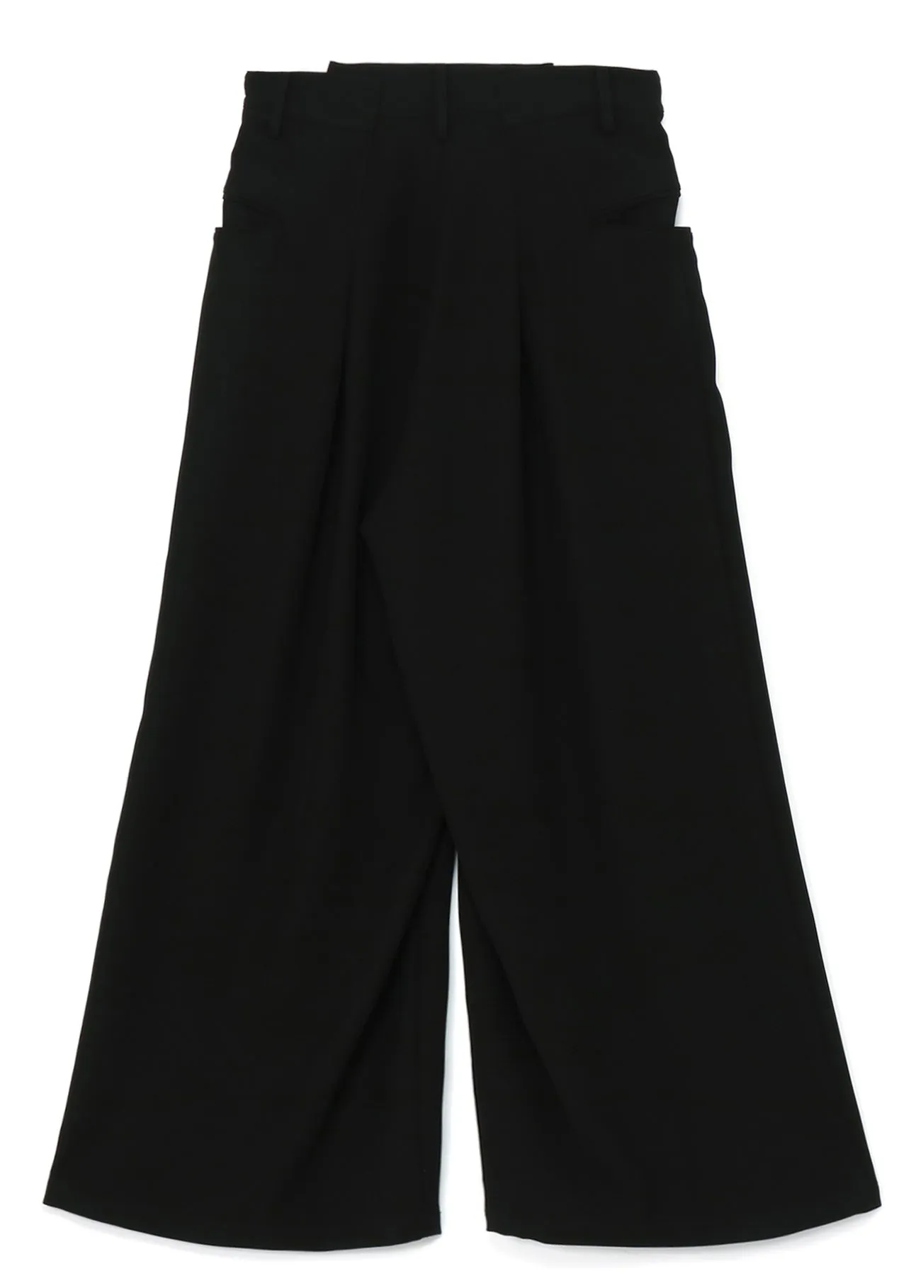 DOUBLE SATIN FLARE PANTS sold by Yohji Yamamoto product image thumbnail 3
