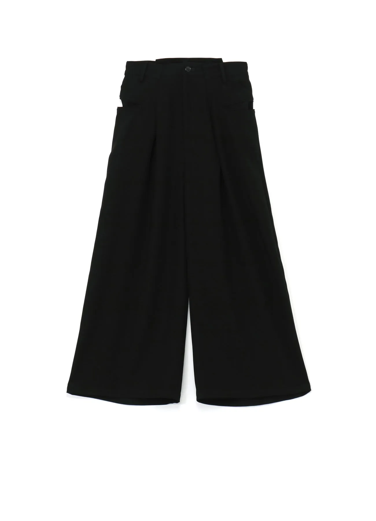 DOUBLE SATIN FLARE PANTS sold by Yohji Yamamoto