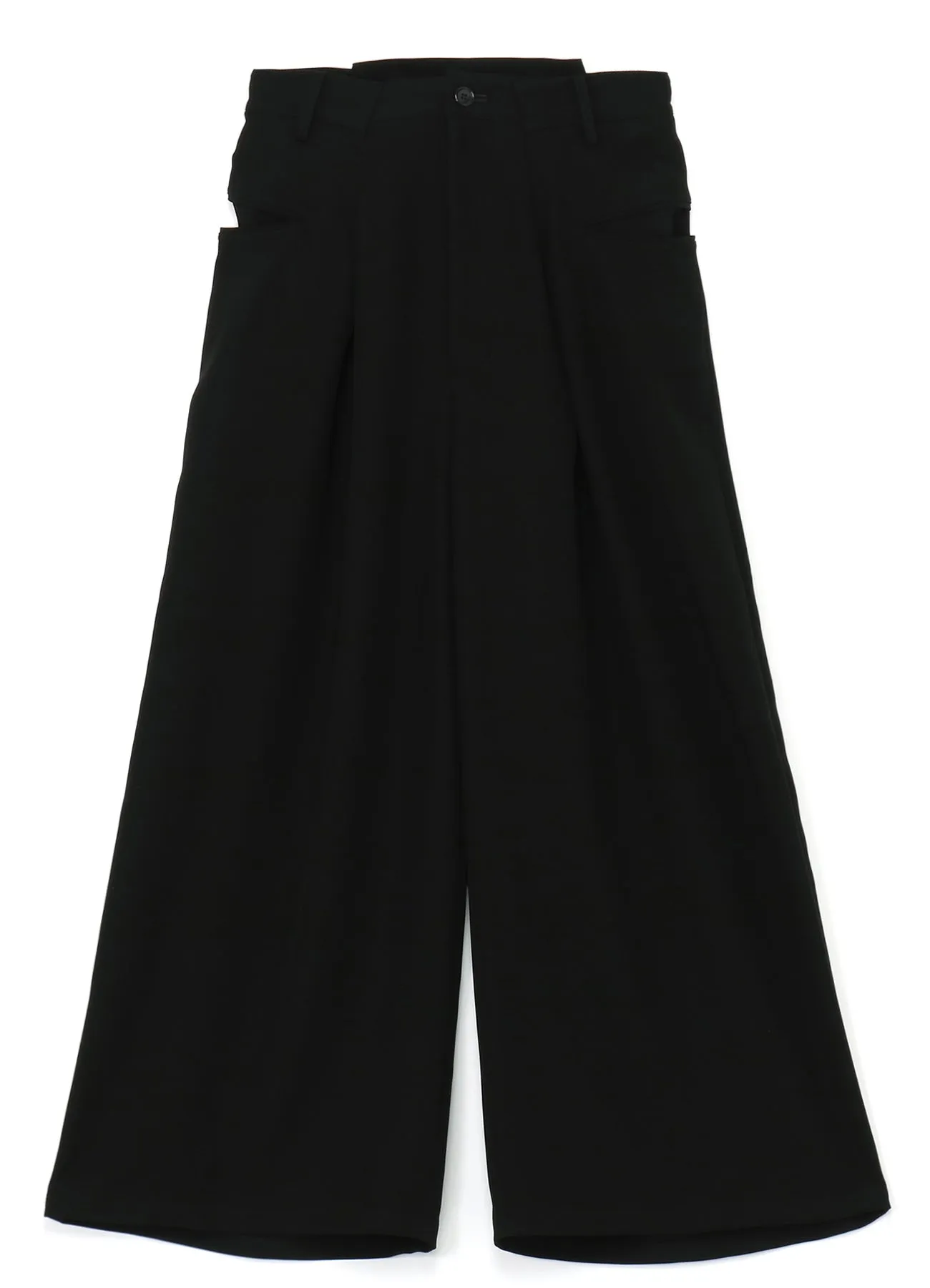 DOUBLE SATIN FLARE PANTS sold by Yohji Yamamoto product image thumbnail 2