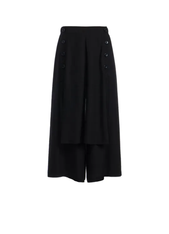 POPLIN FRONT LAYERED FLARED PANTS sold by Yohji Yamamoto