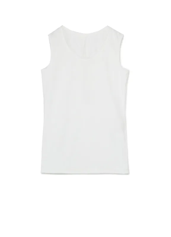 40/2 Cotton Plain stitch Back Open Tank sold by Yohji Yamamoto