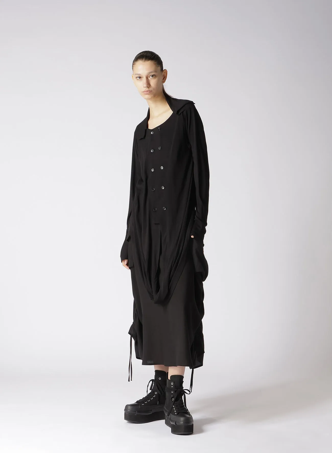 RAYON JERSEY HEM DRAPE CARDIGAN sold by Yohji Yamamoto product image thumbnail 5