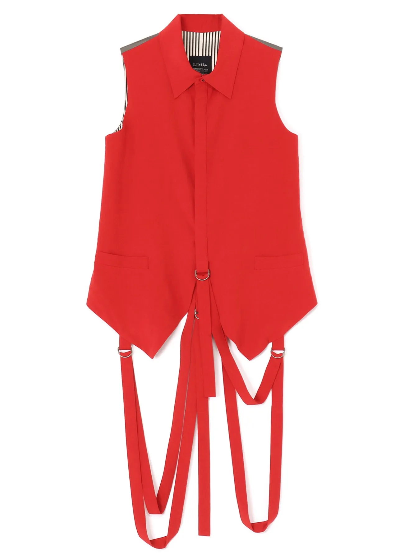 SOFT BROAD COTTON HANGING STRAP COLLAR VEST sold by Yohji Yamamoto product image thumbnail 2