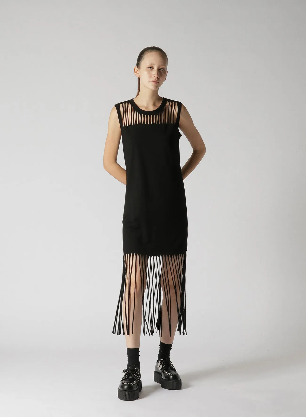 60/2 COTTON JERSEY CUTOUT DRESS sold by Yohji Yamamoto product image thumbnail 5