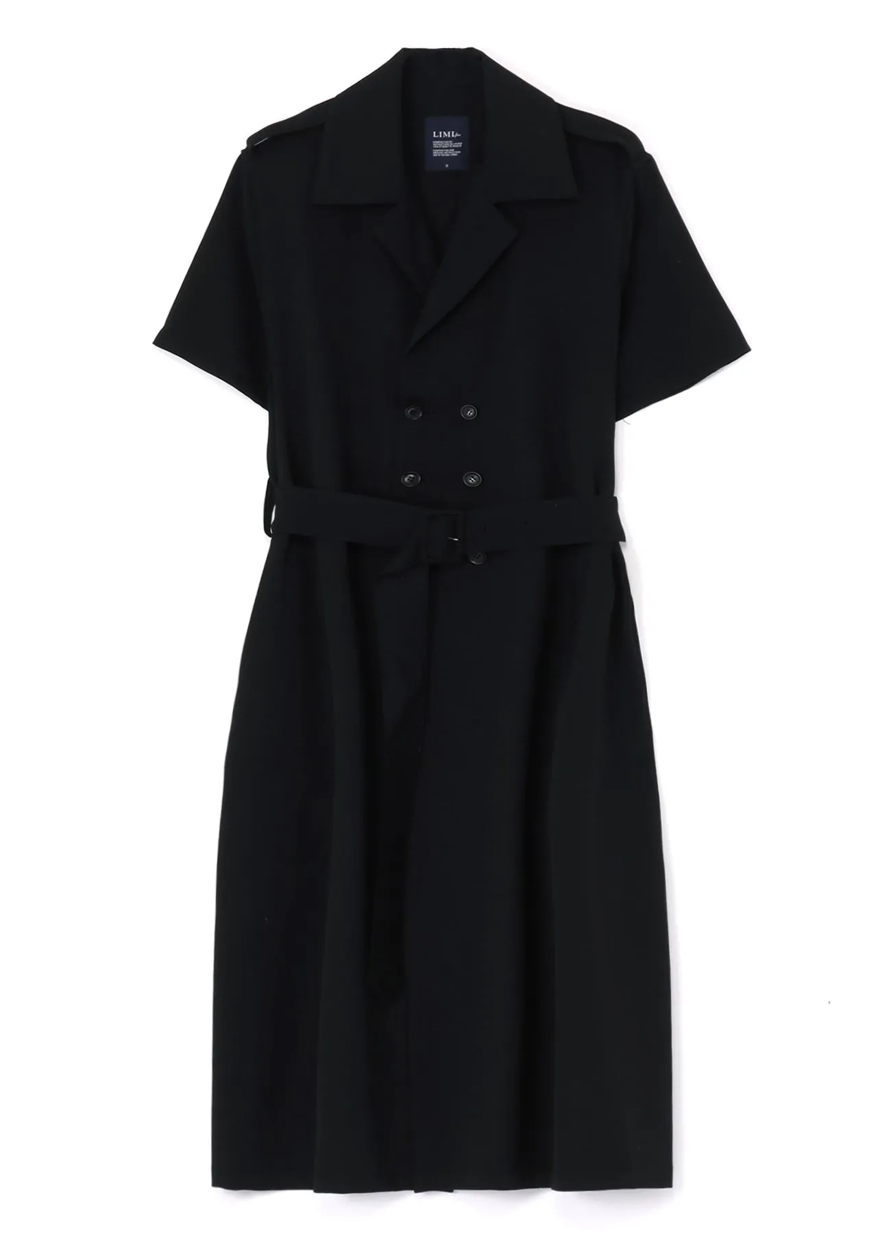 WOOL GABARDINE SHORT SLEEVE COAT sold by Yohji Yamamoto product image thumbnail 2