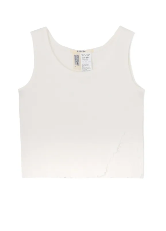 COTTON RAYON RIB TANK WITH DAMAGED HEM sold by Yohji Yamamoto